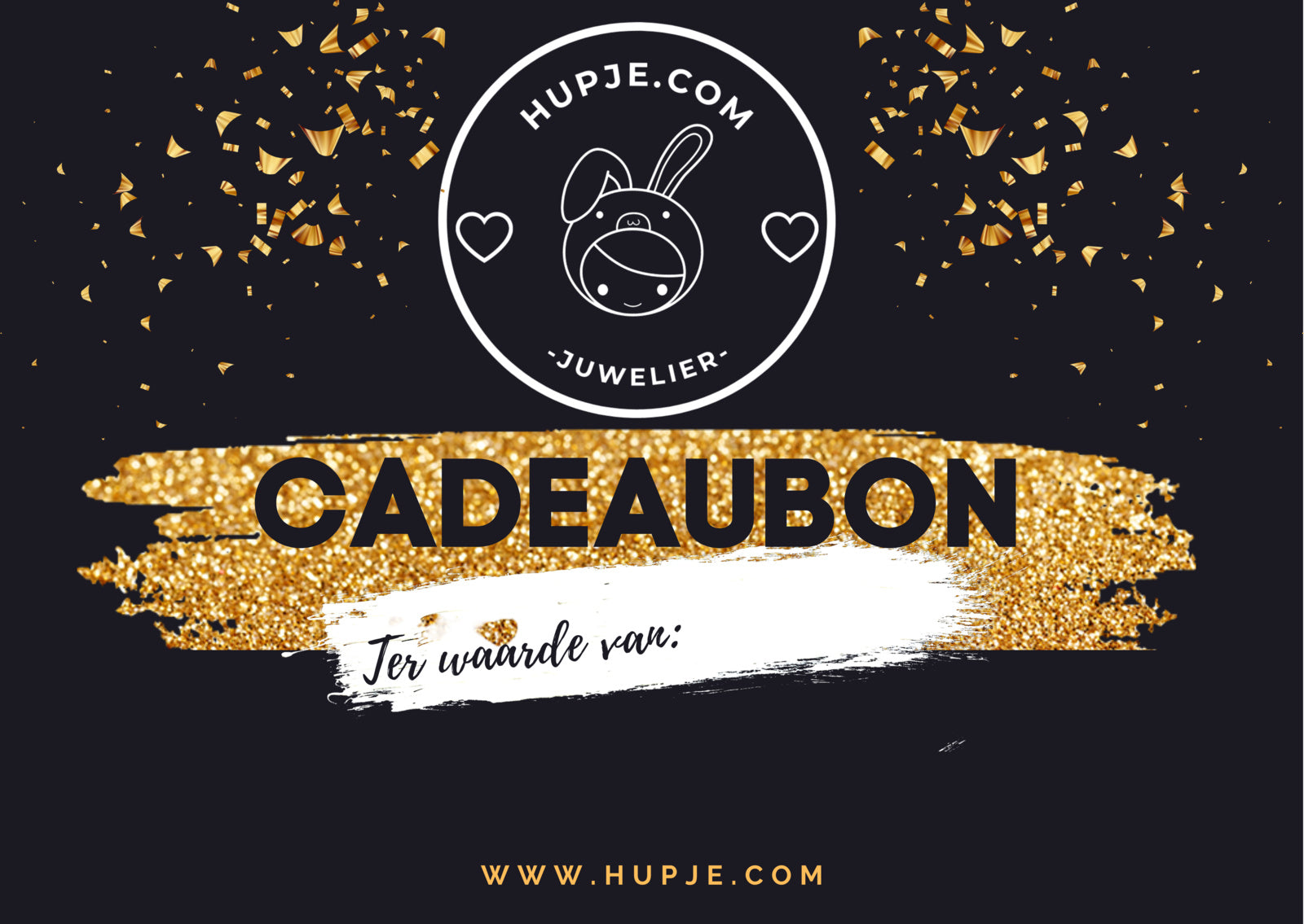 Gift voucher for jeweler Hupje.com € 10.00 - € 100.00