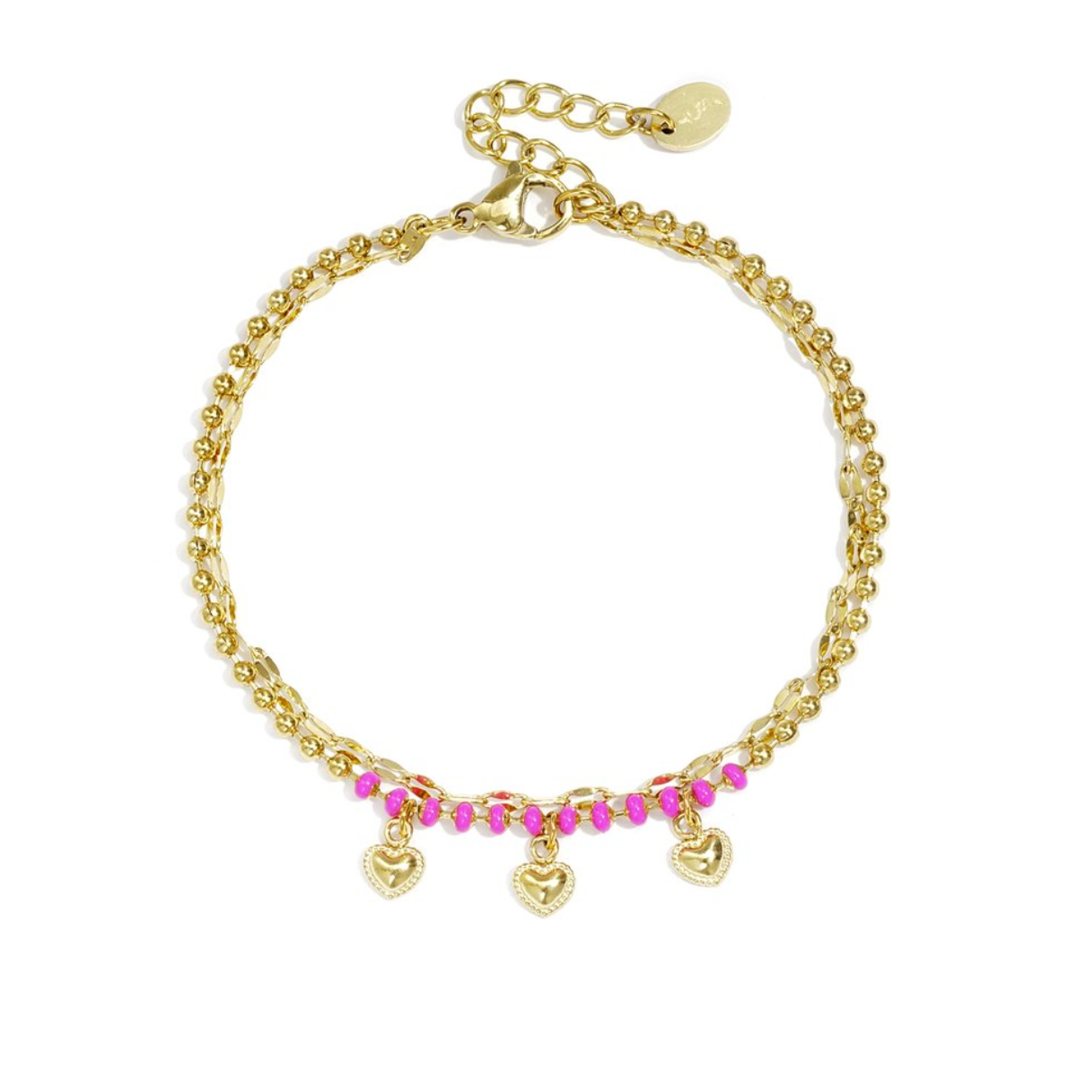 armbandje drie hartjes