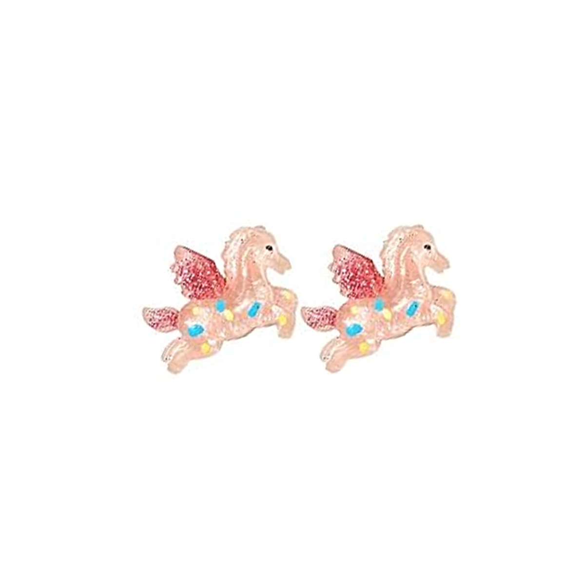 clipoorbellen eenhoorn roze glitter vleugels