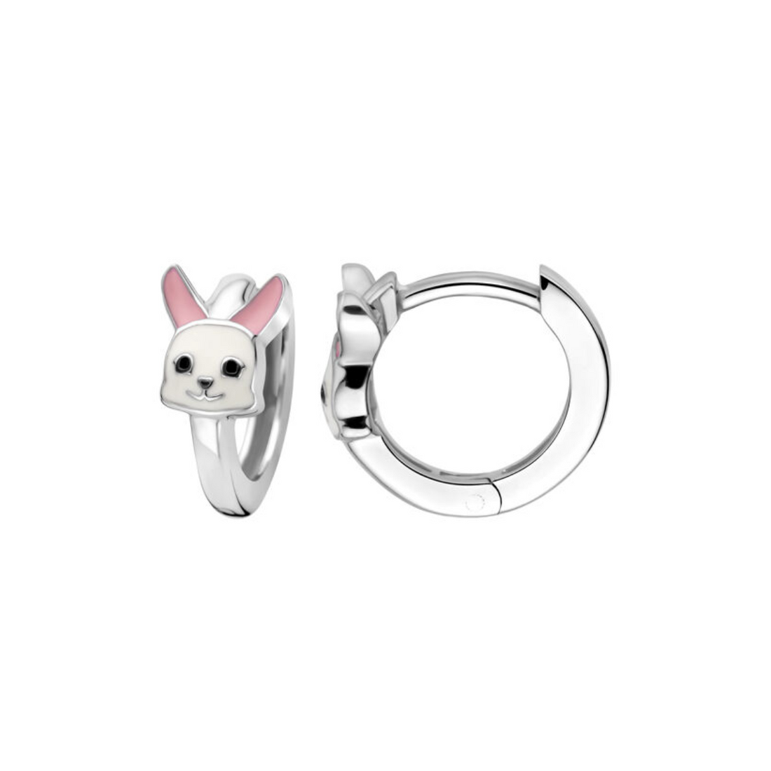 zilveren creolen konijn