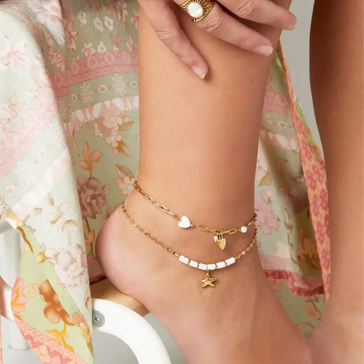 enkelbandje gouden zeester