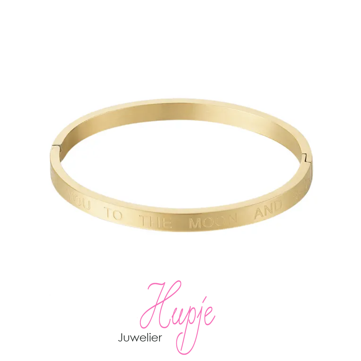 armband goud I love you to the moon and back