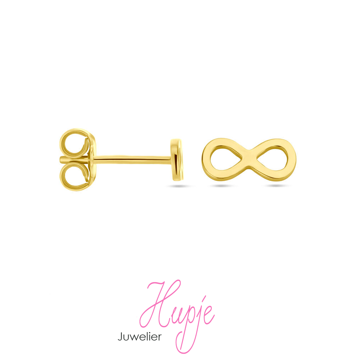 gouden oorknopjes infinity