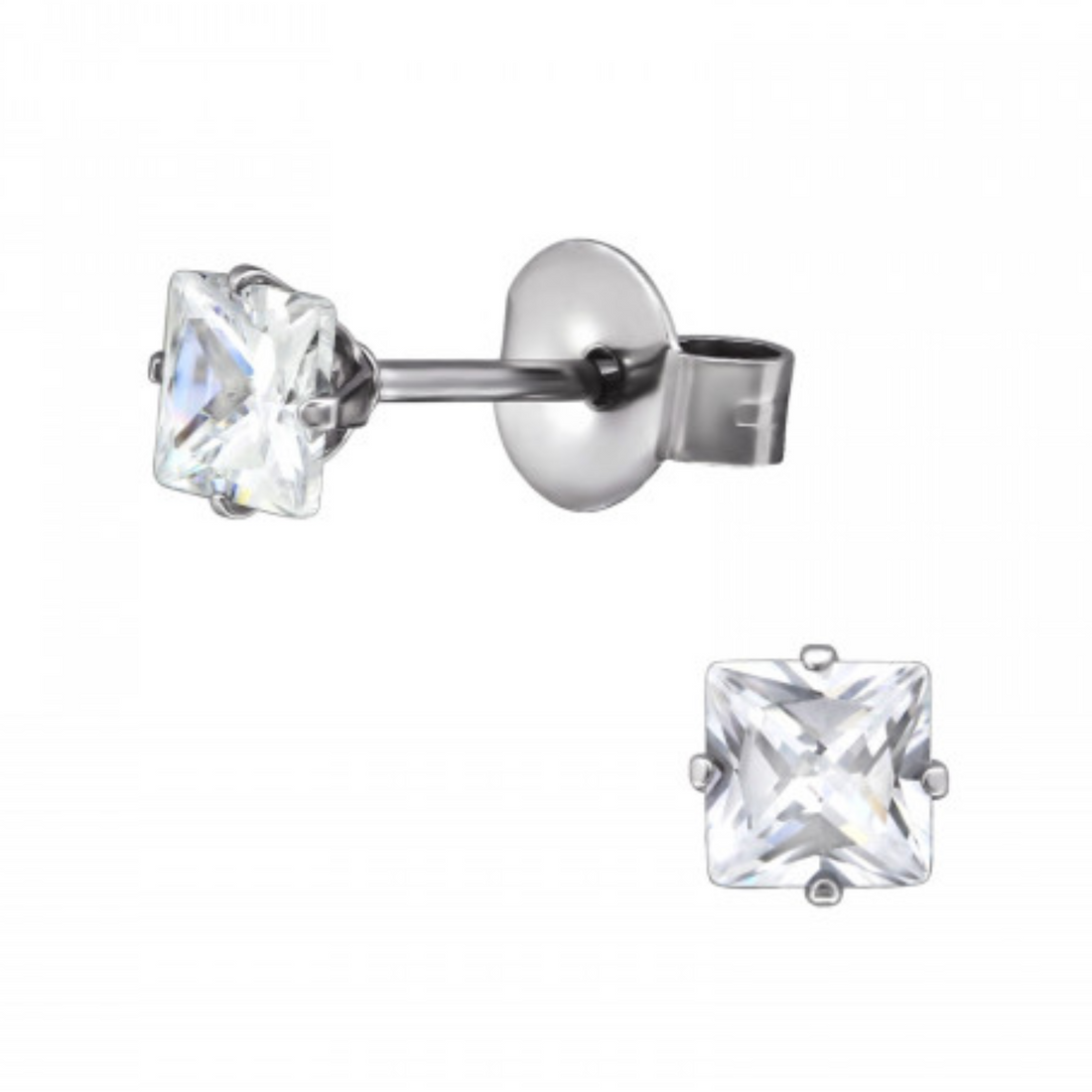 Ohrringe aus Chirurgenstahl mit blauen Kristallen