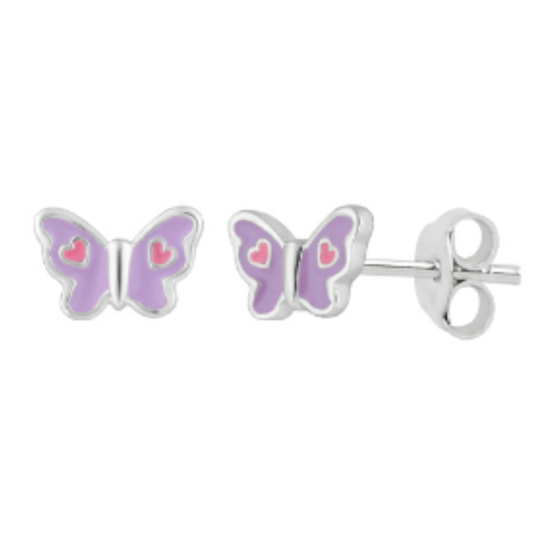 Monkimau Oorbellen voor meisjes, vlinder, oorstekers van 925 sterling zilver, hypoallergeen voor kinderen, Zilver Monkimau Oorbellen voor meisjes, vlinder, oorstekers van 925 sterling zilver, hypoallergeen voor kinderen, Zilver