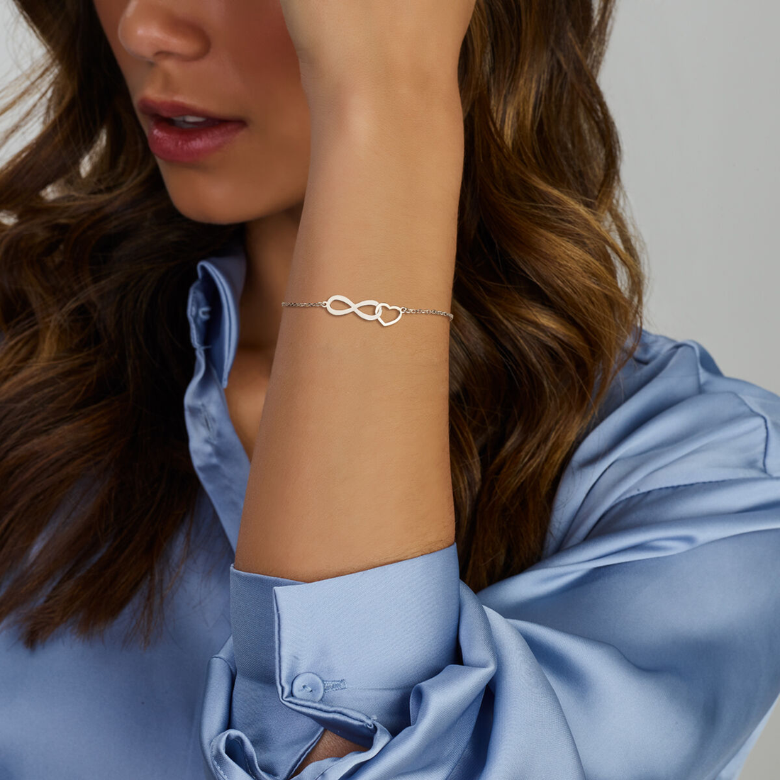 zilveren armband infinity hartje