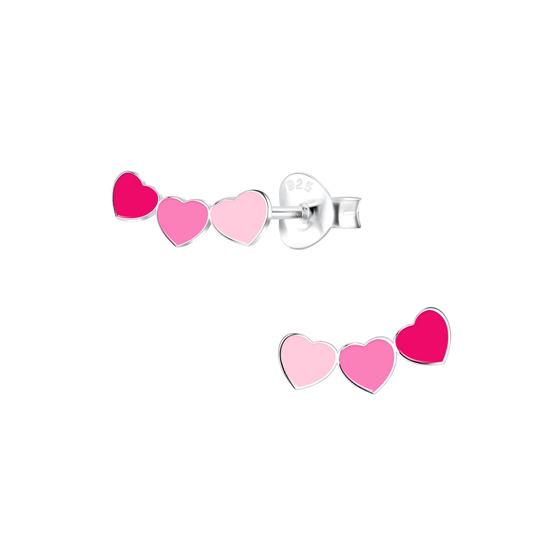 zilveren kinderoorbellen hartjes