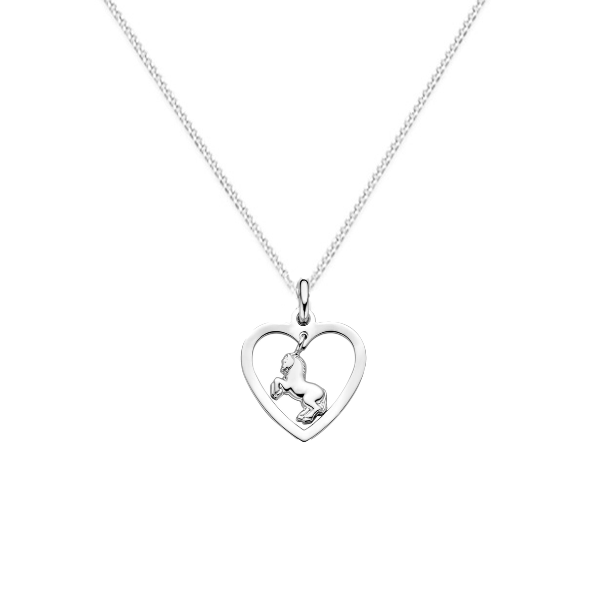 zilveren kinderketting paard
