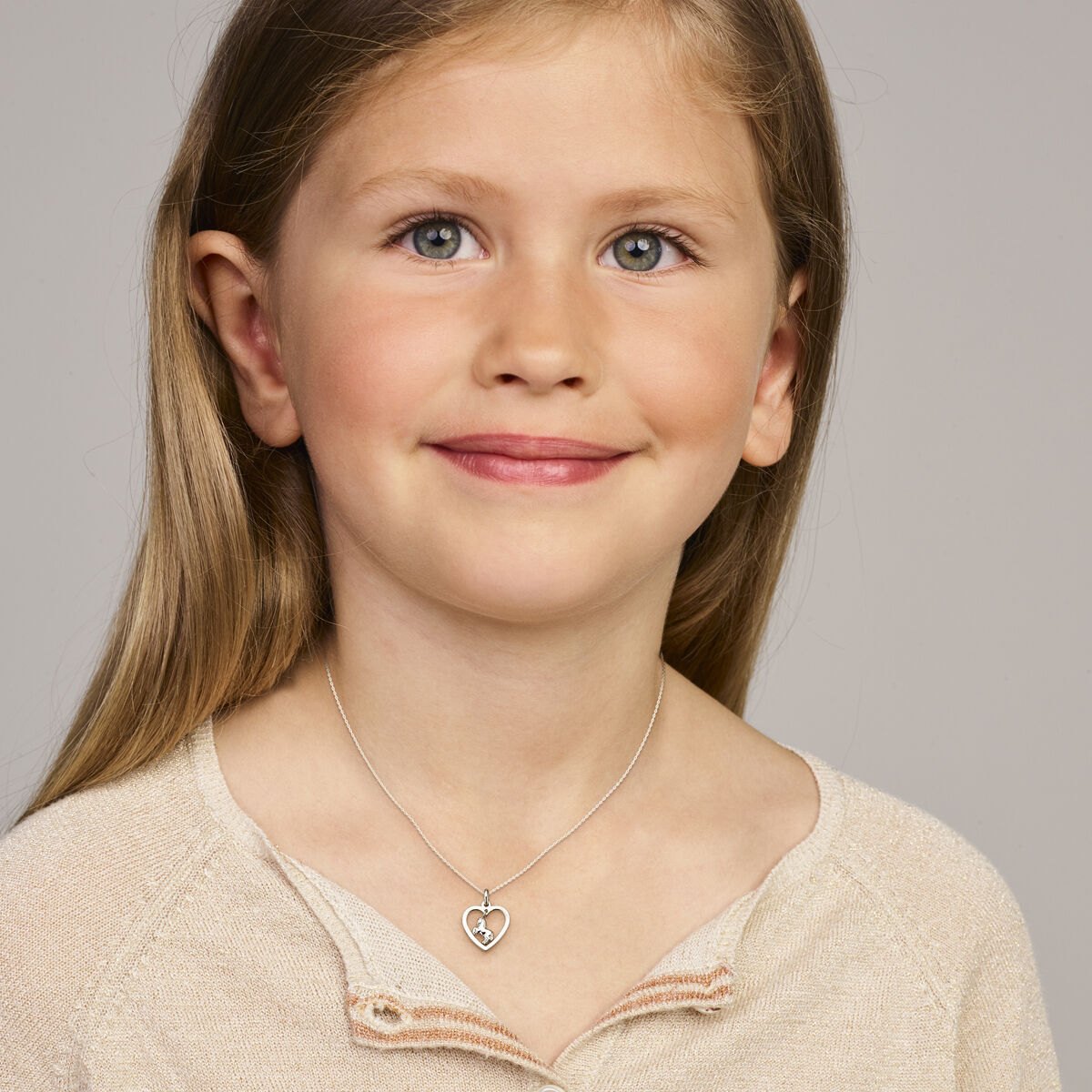 zilveren kinderketting paard