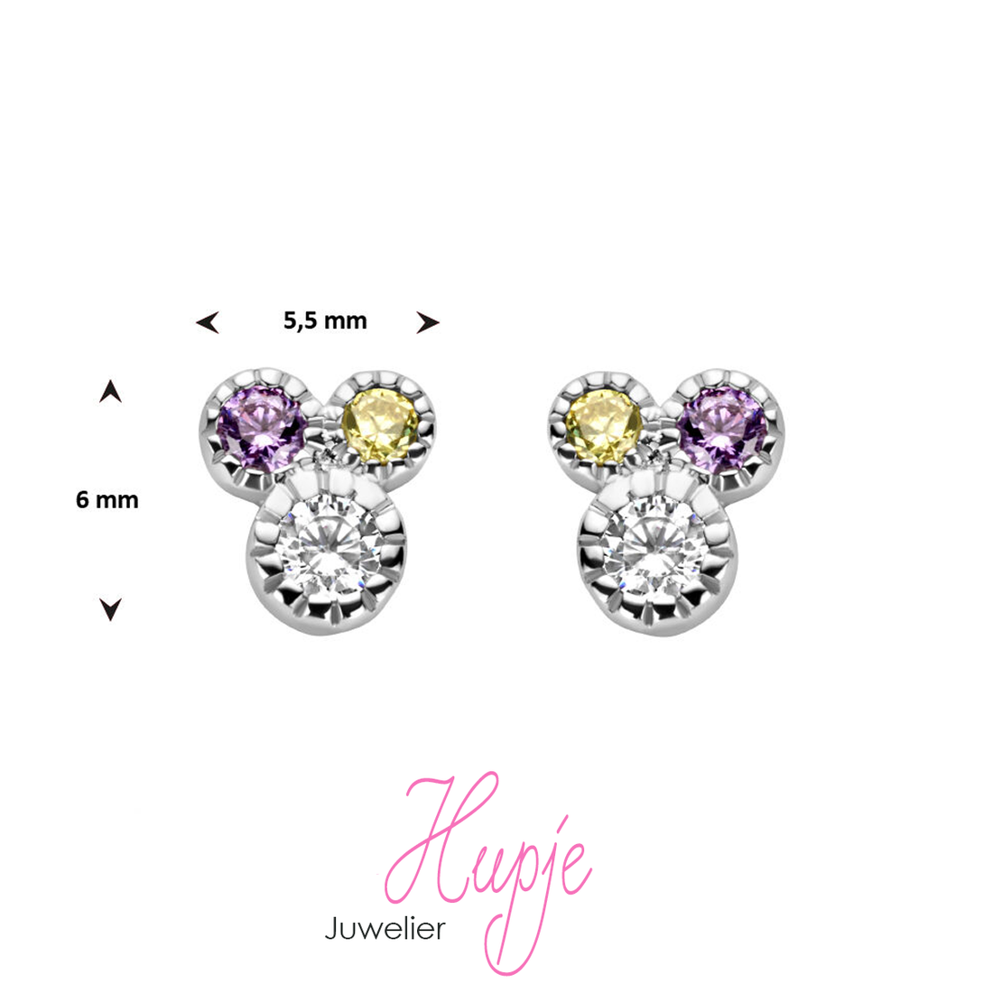 zilveren oorknopjes Mickey