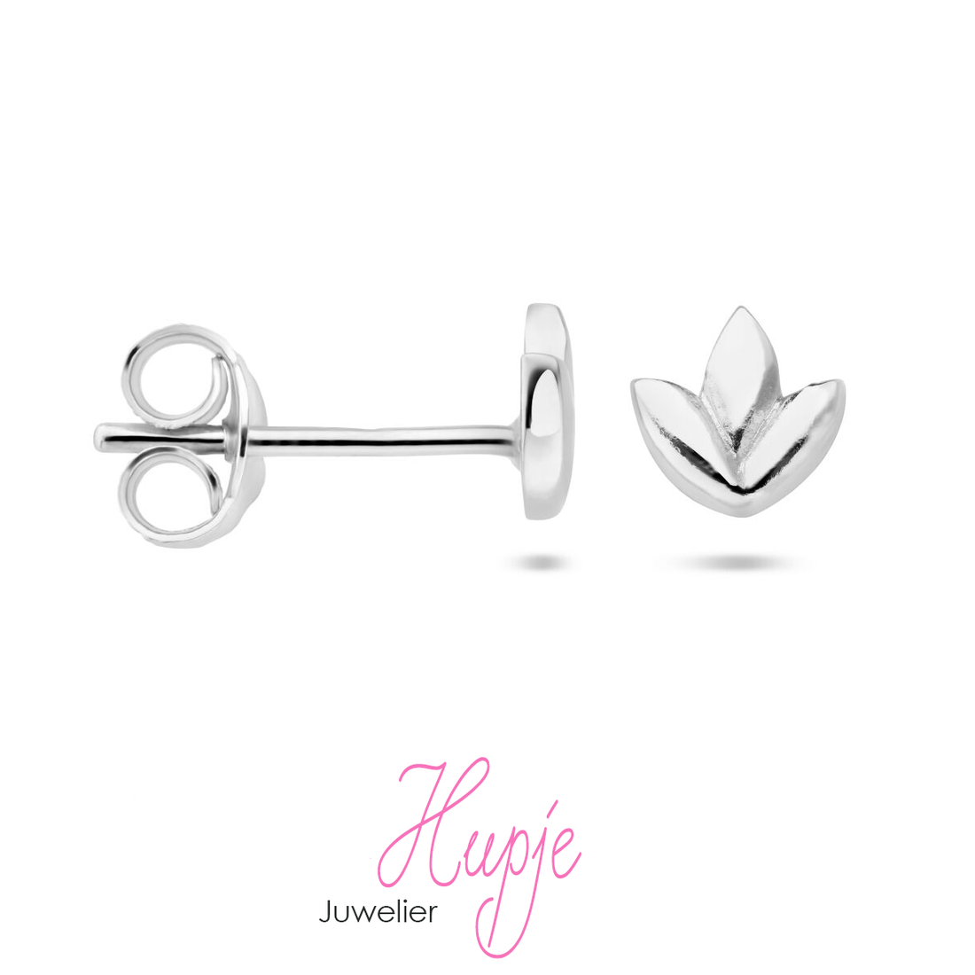 zilveren oorknopjes lotus