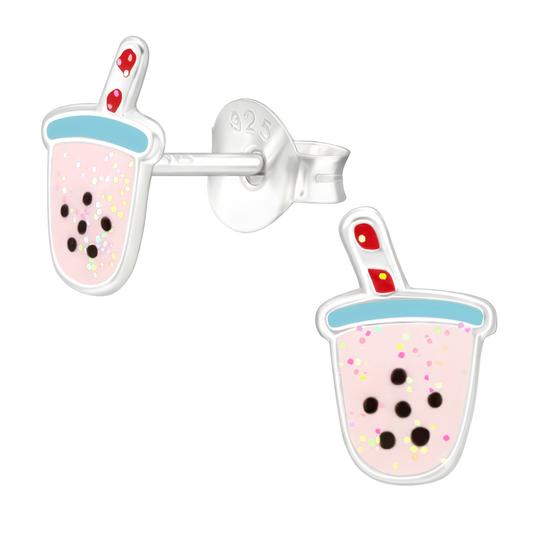 zilveren kinderoorbellen bubble tea