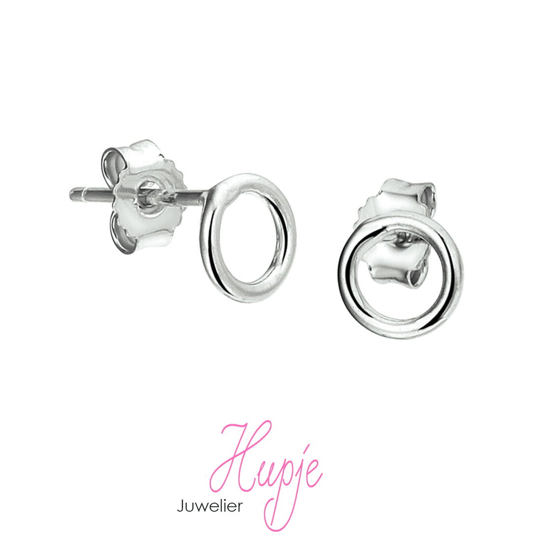 zilveren oorknopjes cirkel