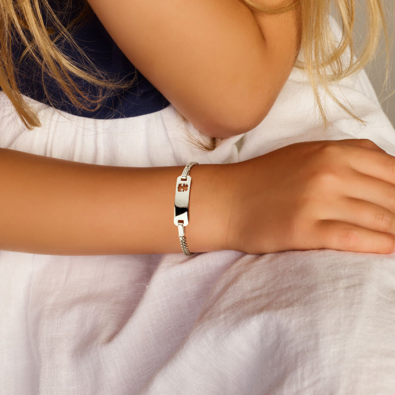 zilveren graveer armband meisje