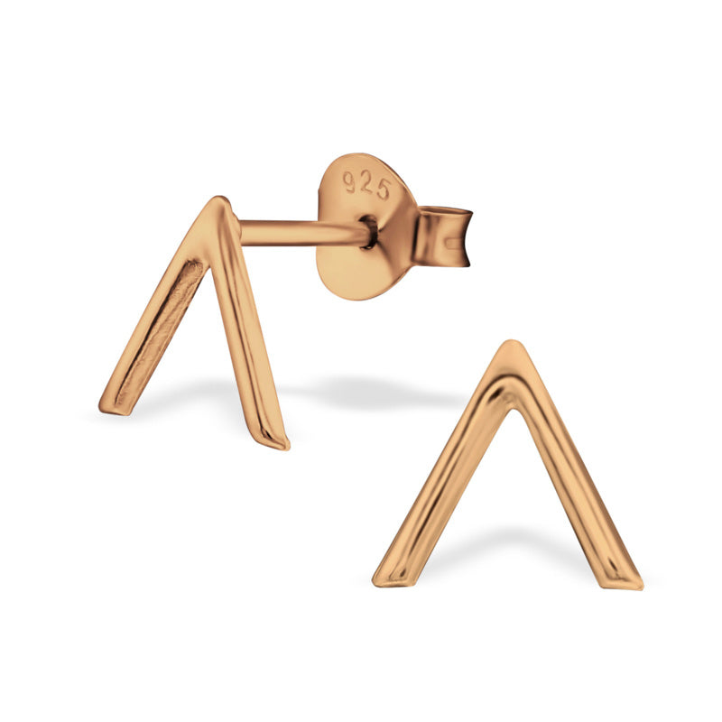 rosegouden triangle oorknoppen