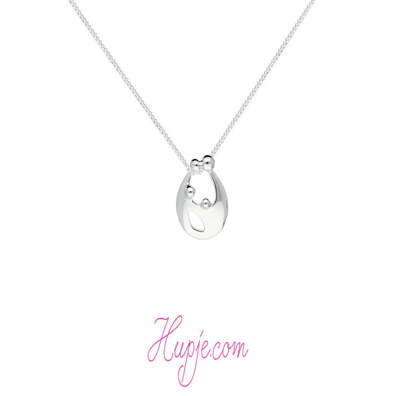 zilveren mama ketting 2 kinderen