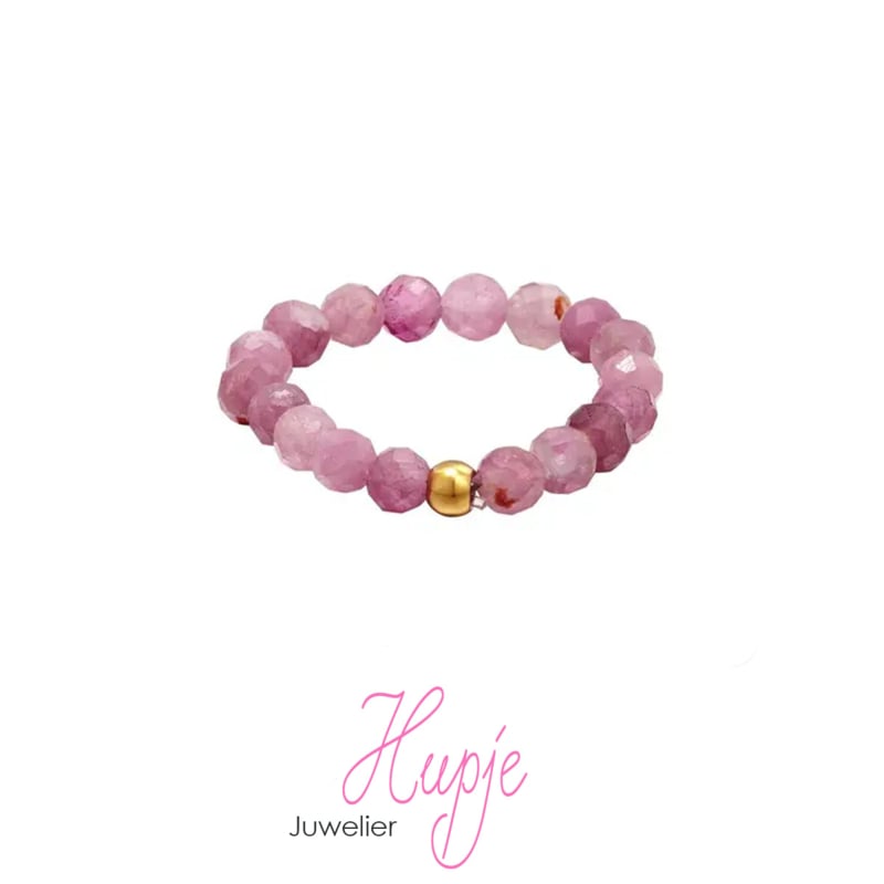toe ring Purple and Gold stone