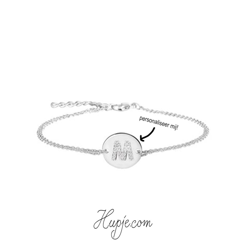 zilveren graveer armband &
