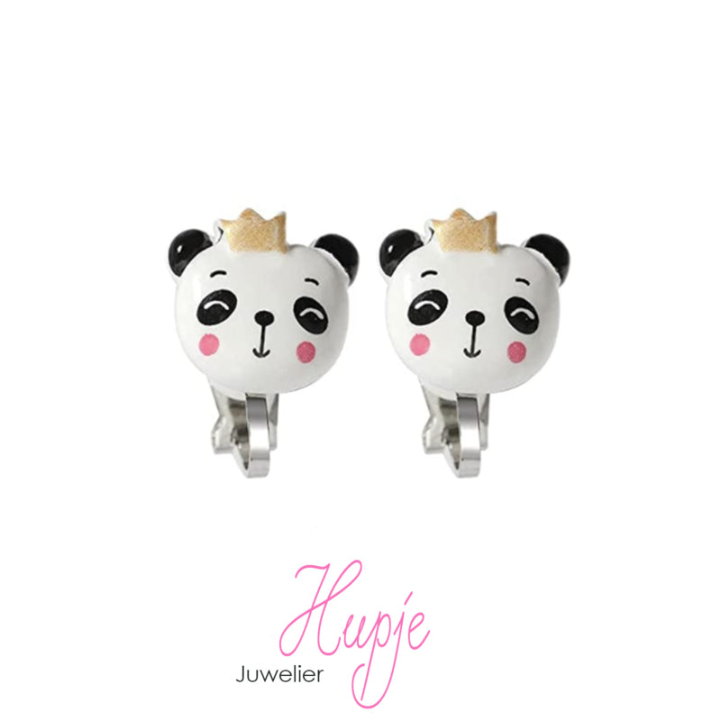 clipoorbellen pandabeertjes roze wangetjes