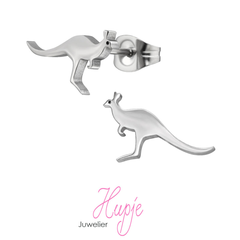 oorbellen chirurgisch staal kangoeroes