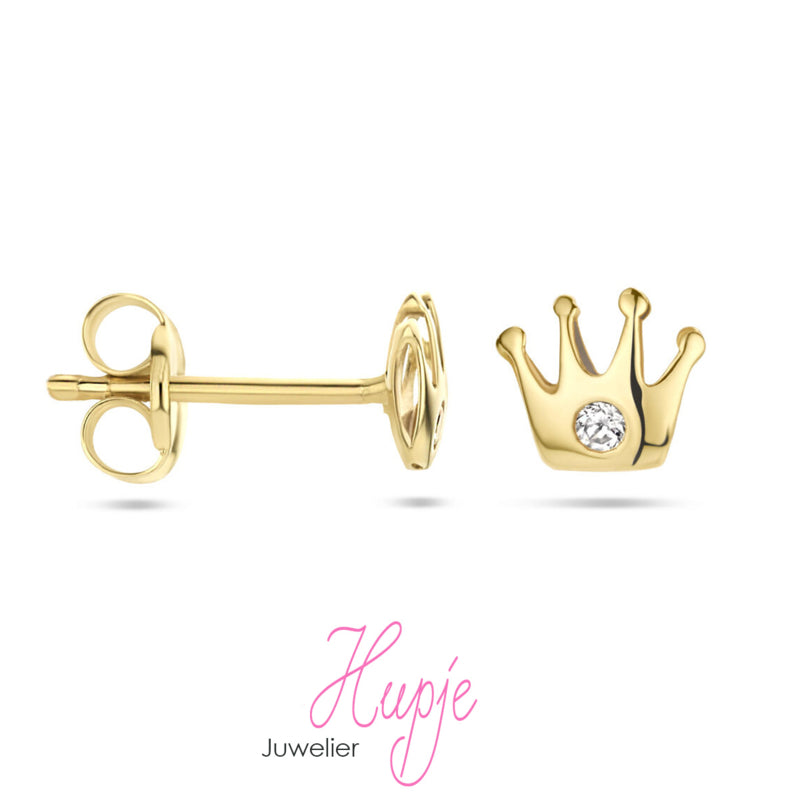 14 karaat gouden kroontje + Zirkonia