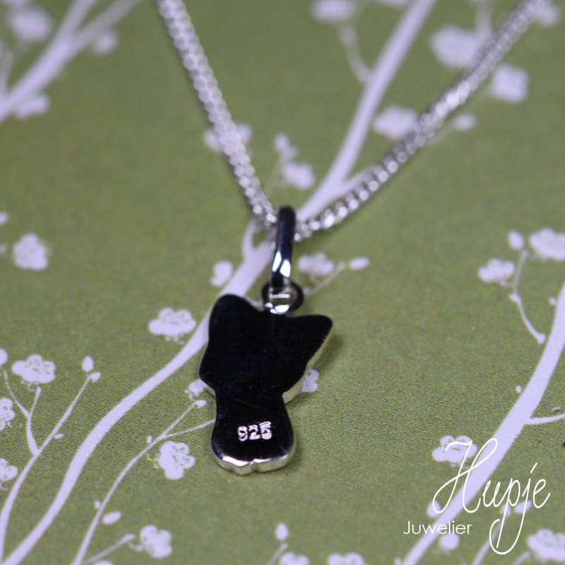 zilveren kinderketting katje