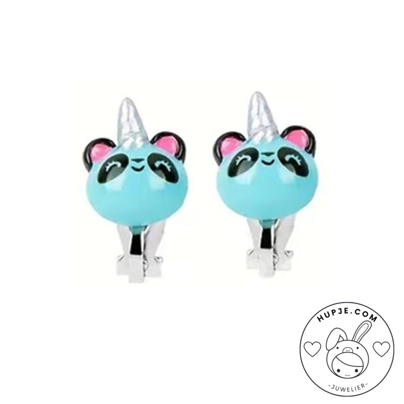 clipoorbellen zeegroene glitter hartjes BFF