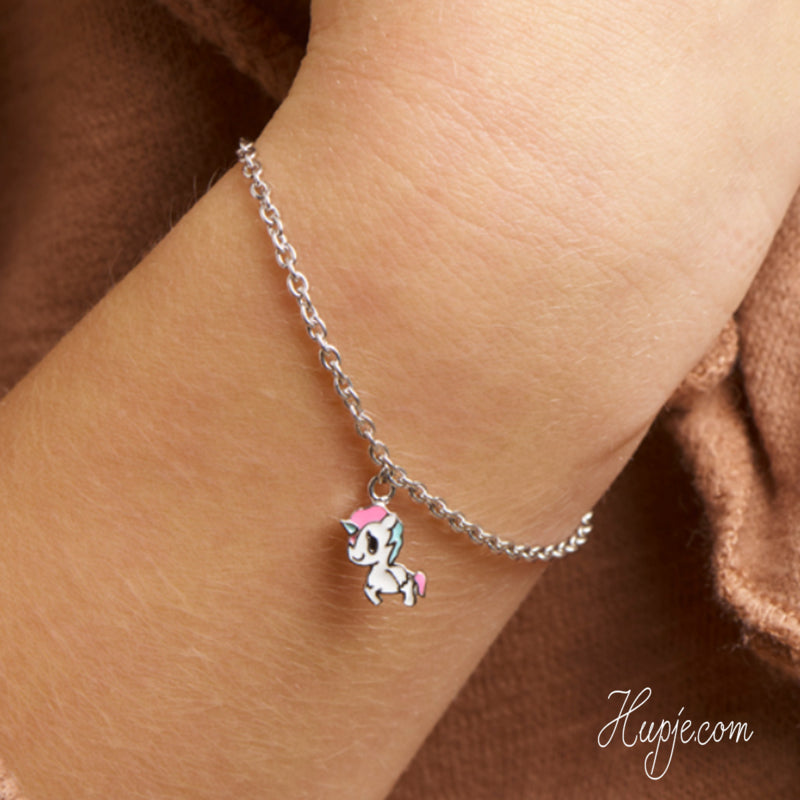 Silbernes Kinderarmband kleines Einhorn