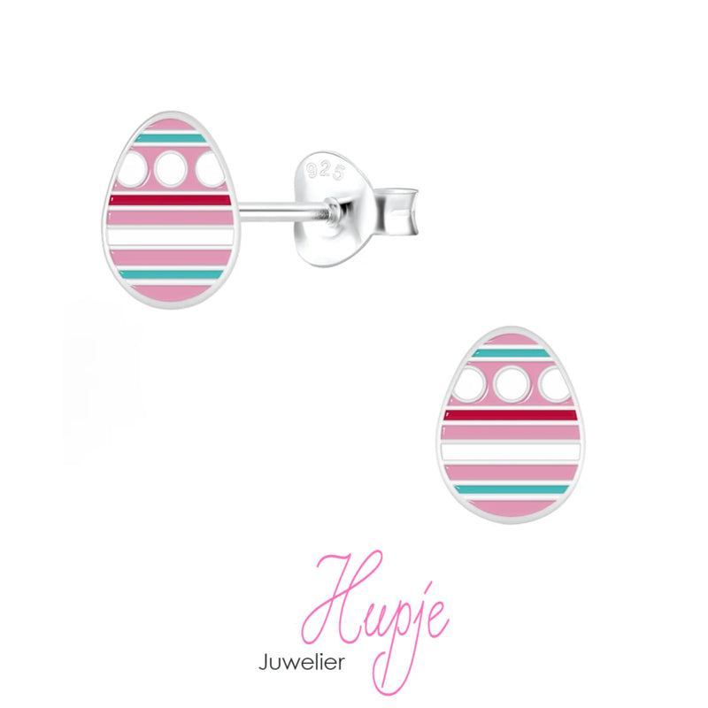 zilveren kinderoorbellen paasei