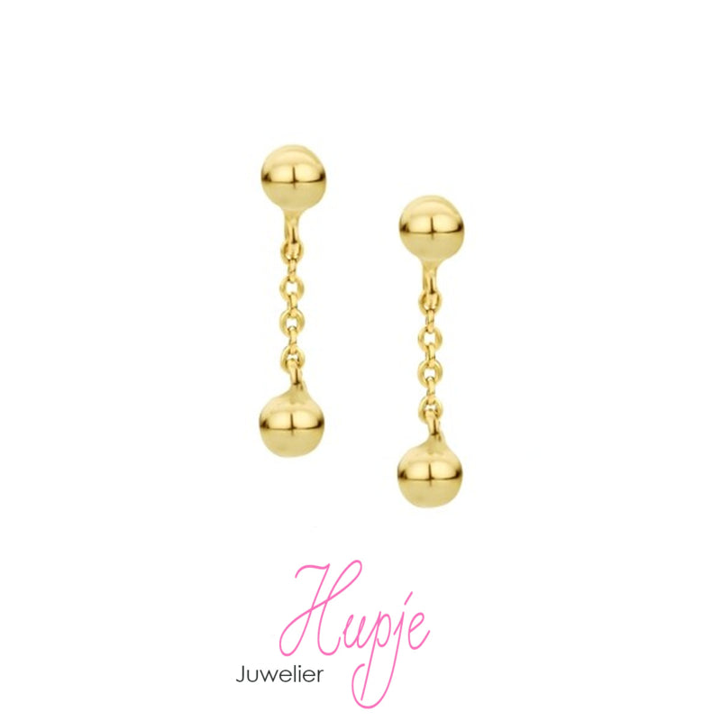 gouden oorhangers bolletjes