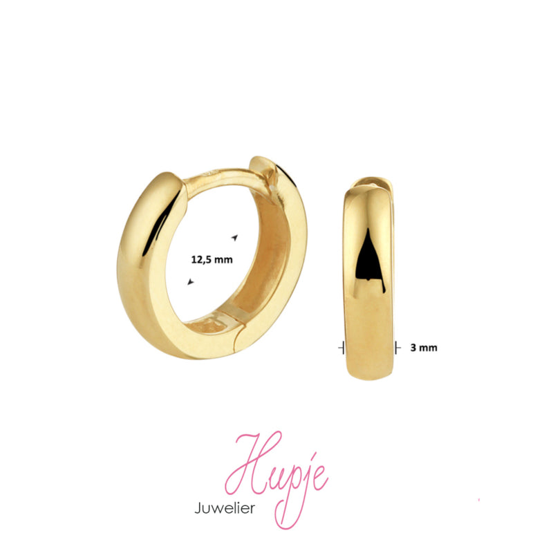 zilveren creolen met gouden plating