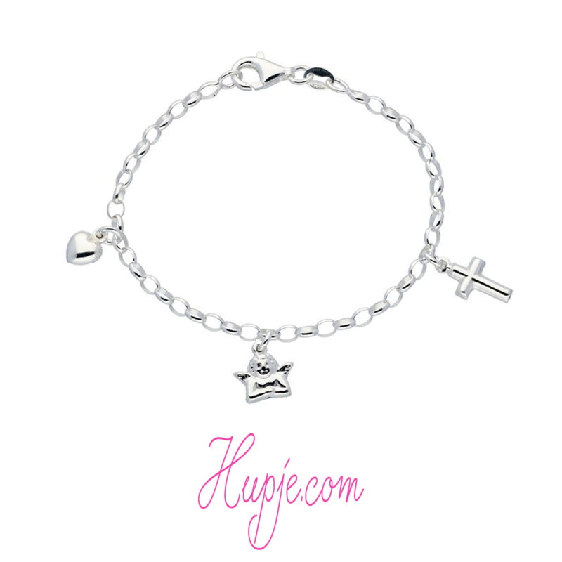 zilveren bedelarmband communie