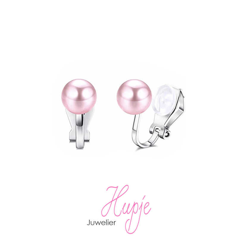 clipoorbellen roze parel