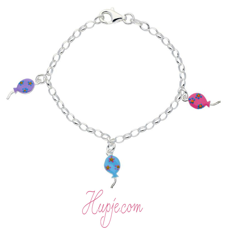zilveren bedelarmband ballonnen