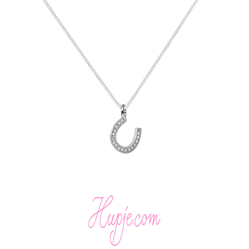 zilveren kinderketting hoefijzer Zirkonia (premium)