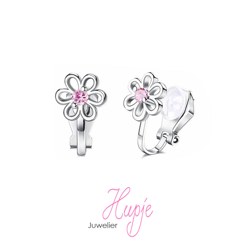 clipoorbellen bloem roze kristal