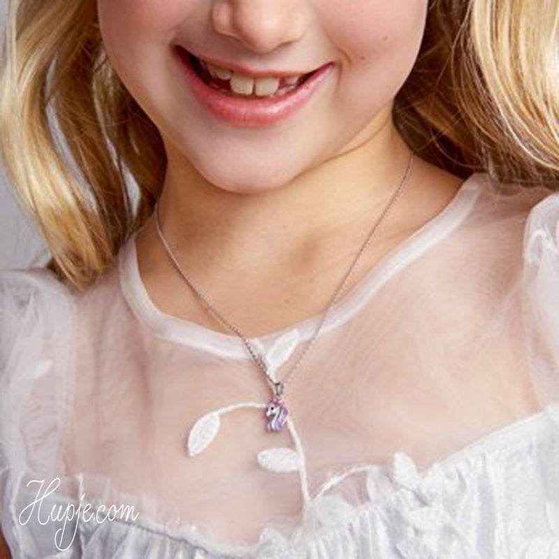 zilveren kinderketting eenhoorn Diva