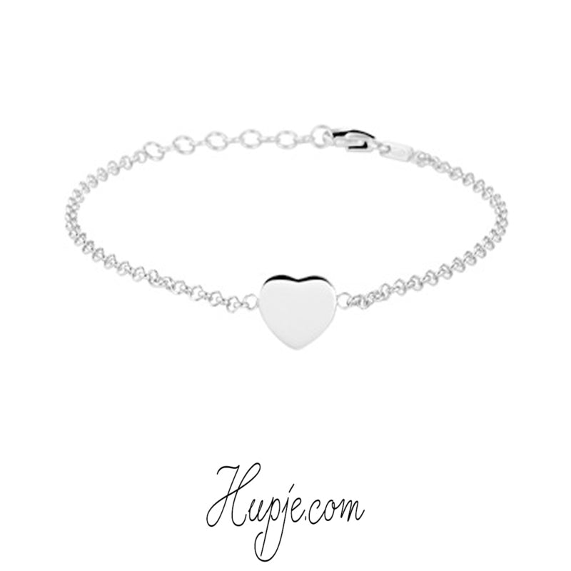zilveren armband hartje