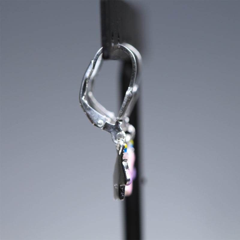 zilveren oorhangers eenhoorn Twinkle brisure sluiting