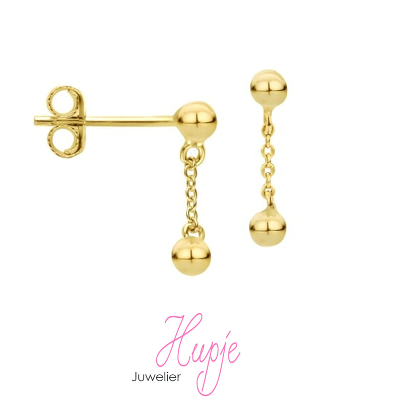 gold ball earrings