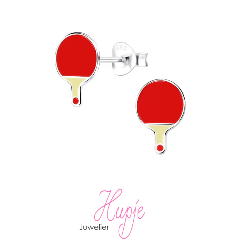 zilveren oorknopjes tafeltennis