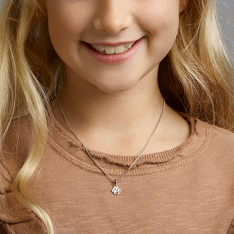 zilveren kinderketting hondenpootje