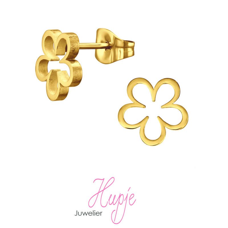 oorbellen chirurgisch staal bloemen