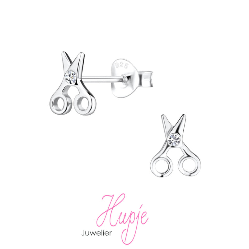 zilveren oorknopjes schaar