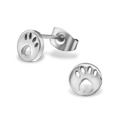 oorbellen chirurgisch staal pootafdruk