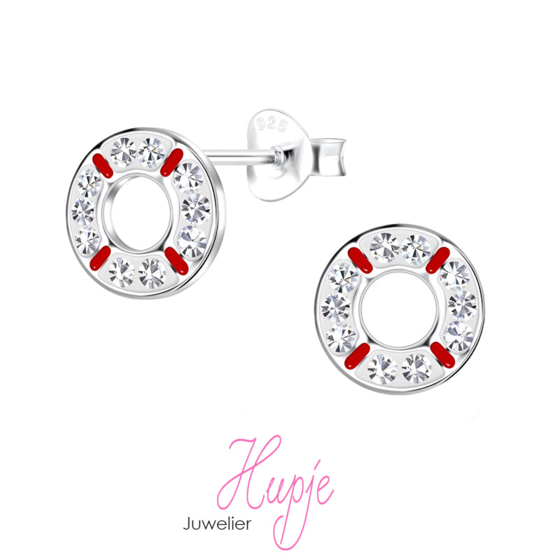 zilveren oorknopjes reddingsband