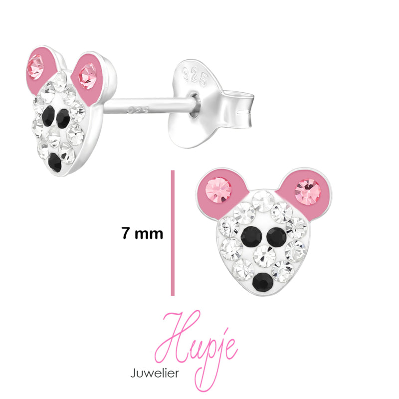 zilveren oorbellen muisje