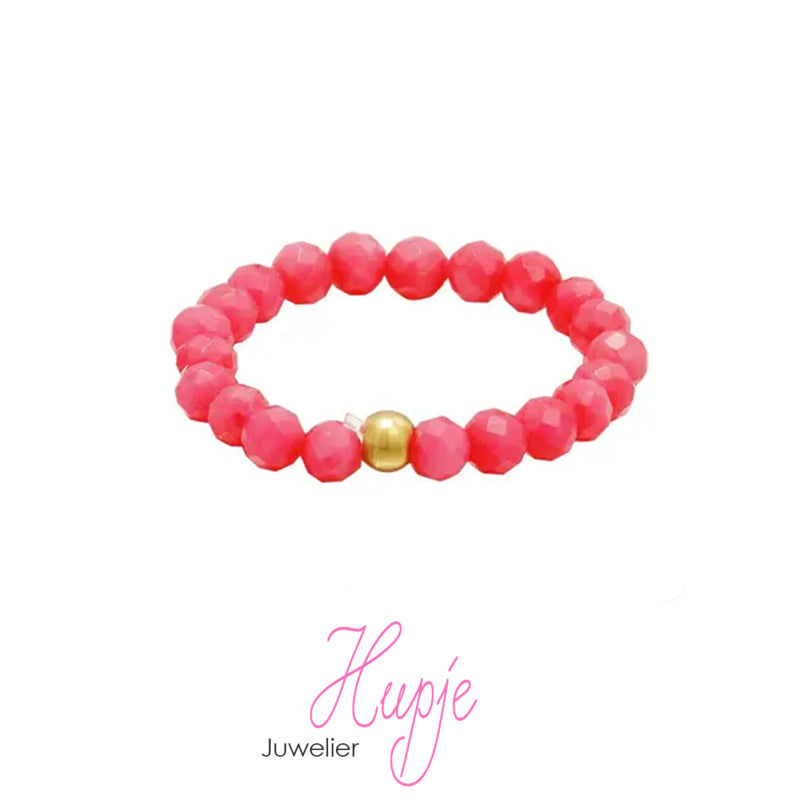 toe ring Red and Gold stone