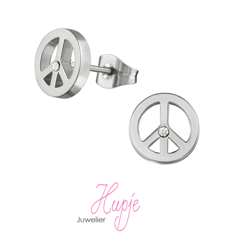 oorbellen chirurgisch staal Peace