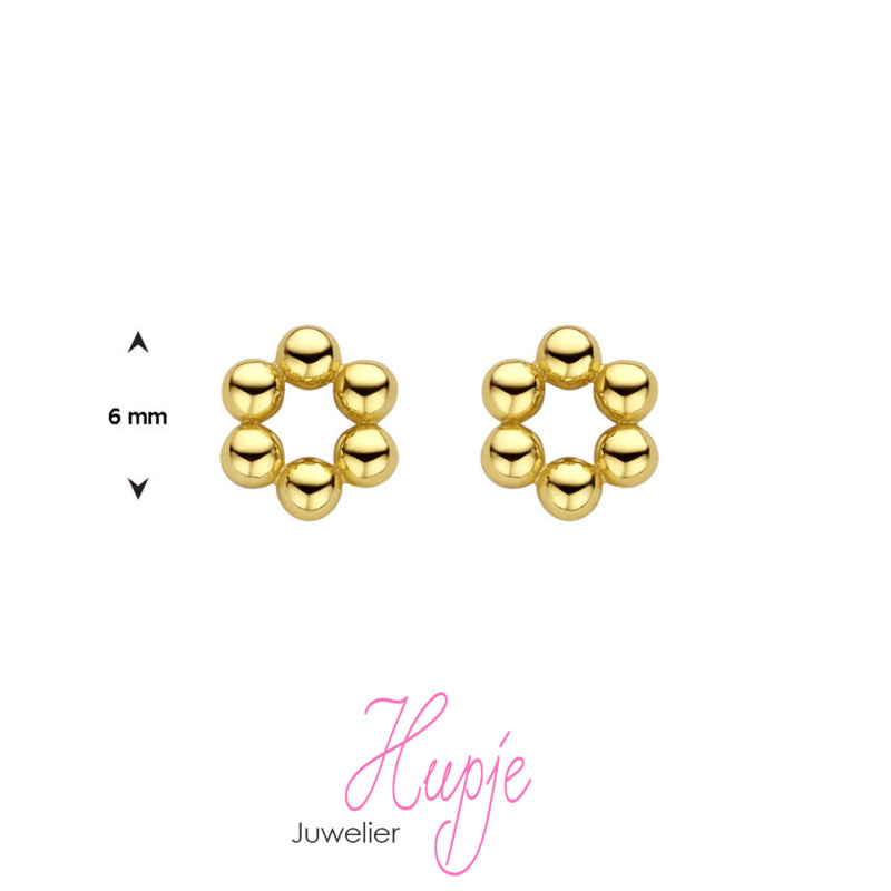 geelgouden oorknopjes bolletjes goud